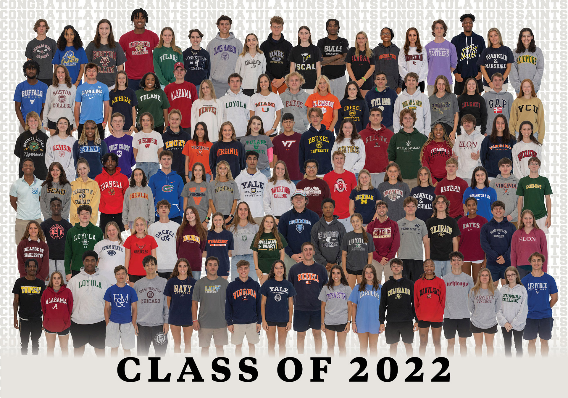A photo showing the class of 2022