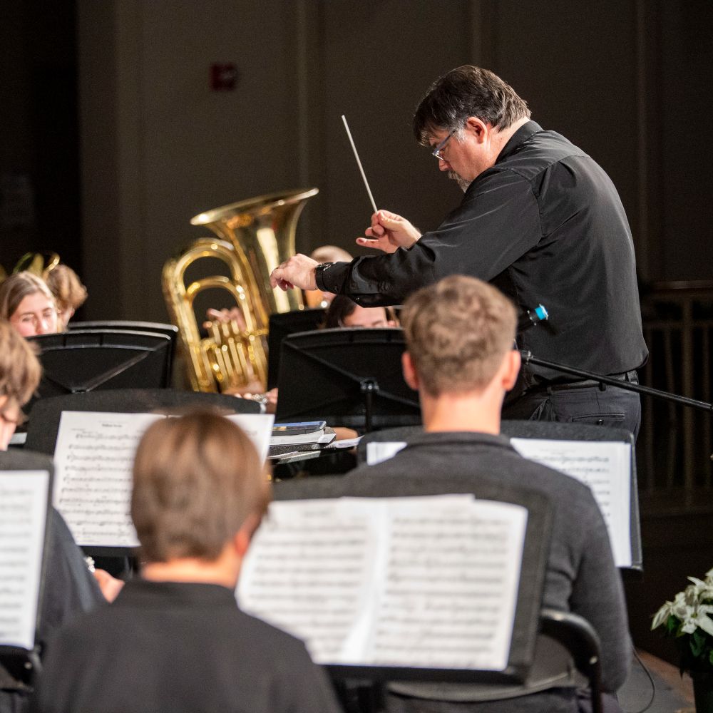 The Upper School concert conducted by a staff memeber